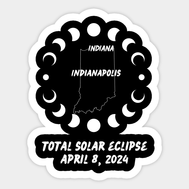 Indiana Total Solar Eclipse  2024 Sticker by Total Solar Eclipse